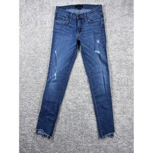 Flying Monkey Womens Size 25 Distressed Raw‎ Hem Skinny Jeans